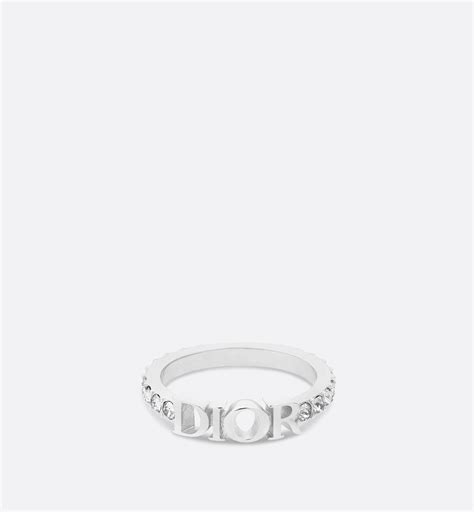 dior ring silver logo|Dior revolution ring silver.